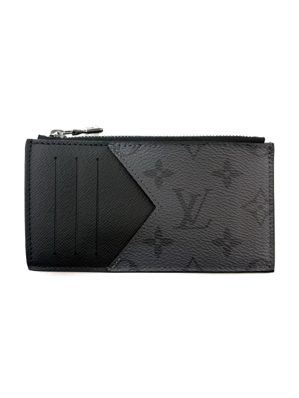 Louis Vuitton Coin Card Holder Monogram Eclipse Reverse Purse Black